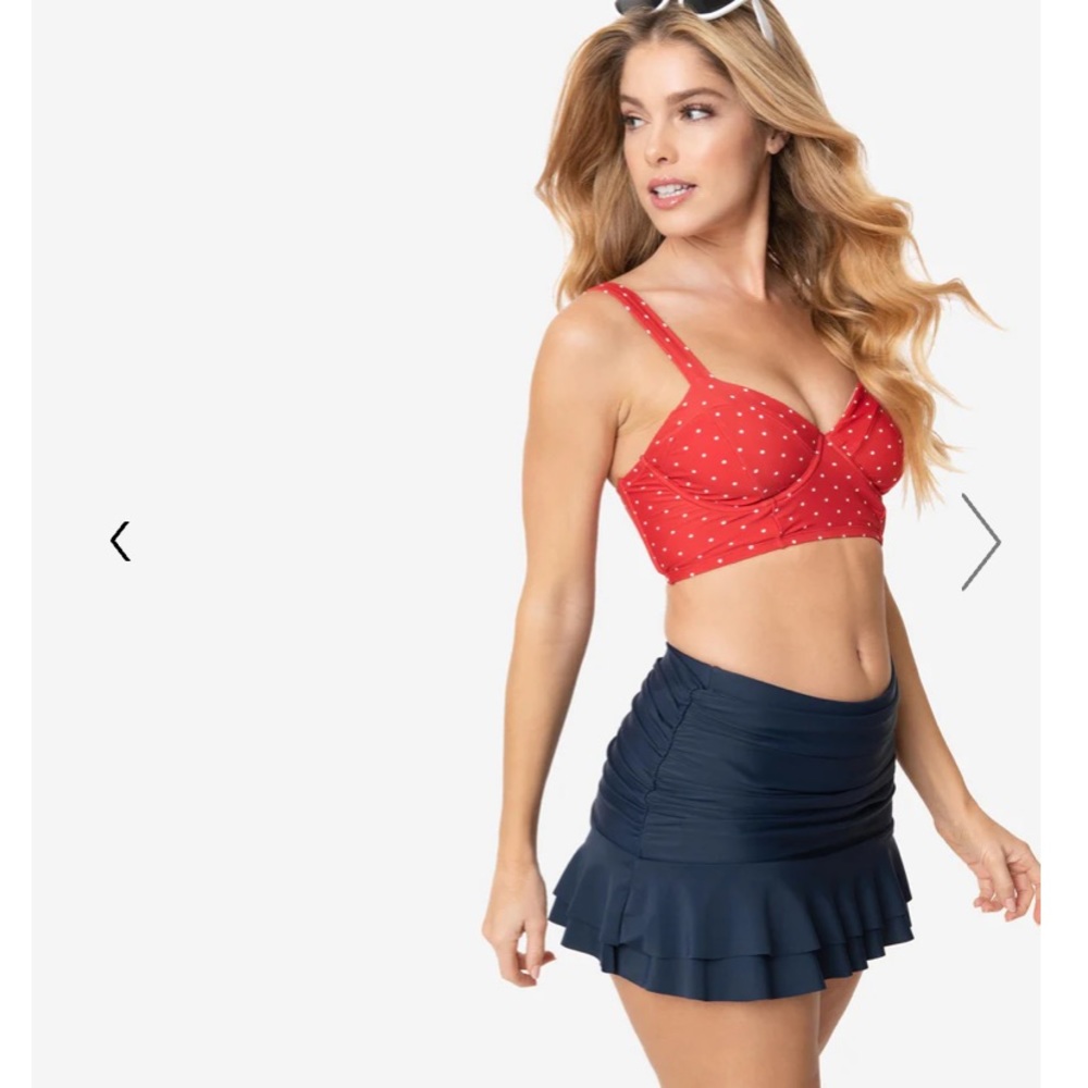 Unique Vintage NWT Skirted High‎ Waist Alice Swim Skirt Bottom ONLY - Picture 3 of 5
